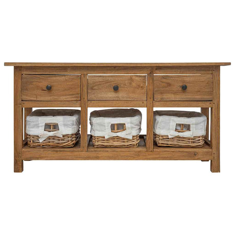 Sideboard Solid Mahogany Wood 100X30X50 Cm