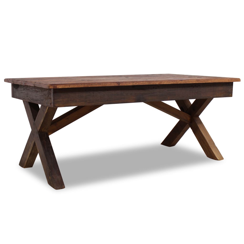 Coffee Table Mixed Recycled Wood 110X60X45 Cm