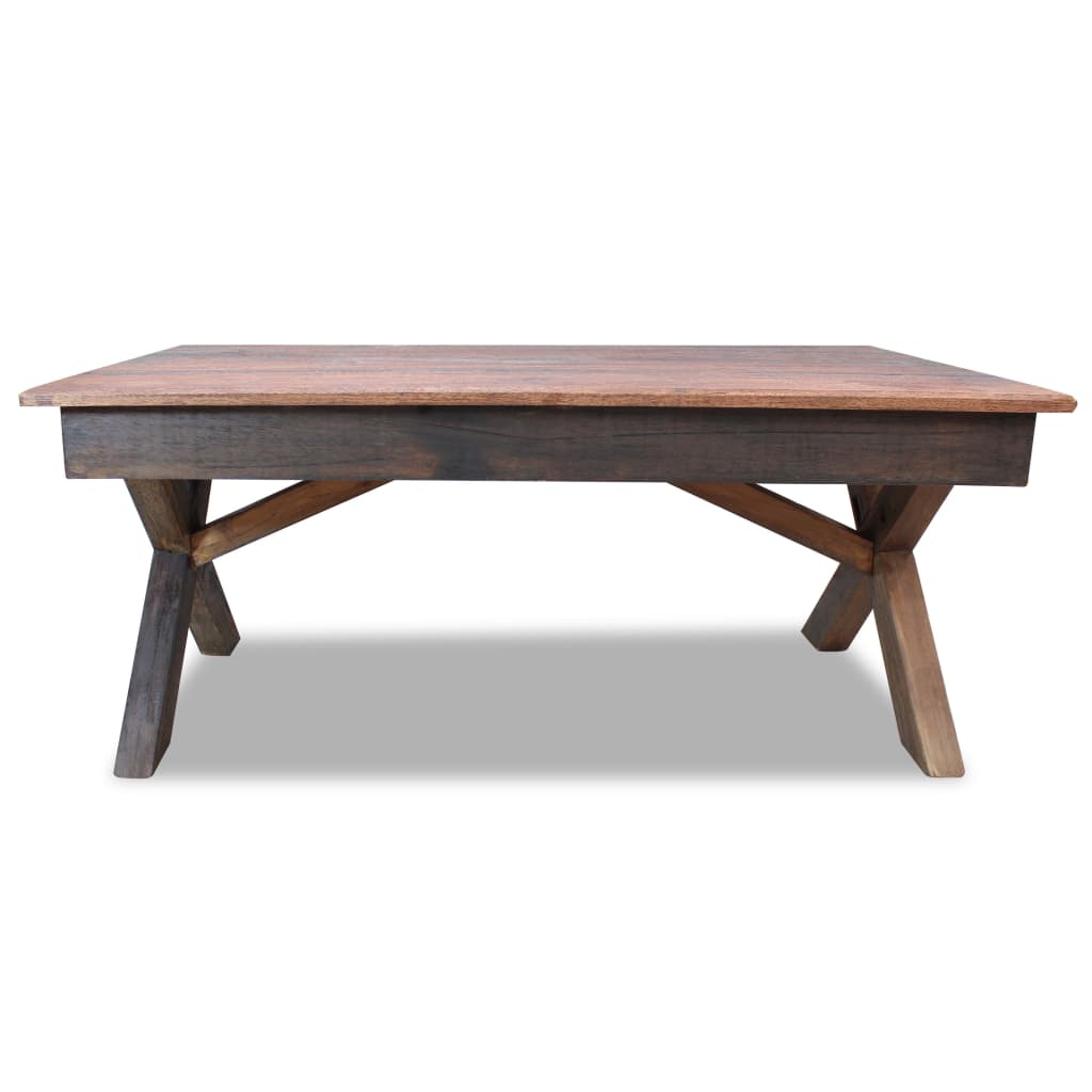 Coffee Table Mixed Recycled Wood 110X60X45 Cm