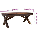 Coffee Table Mixed Recycled Wood 110X60X45 Cm