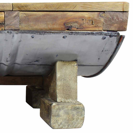 Coffee Table Mixed Recycled Wood 90X50X35 Cm
