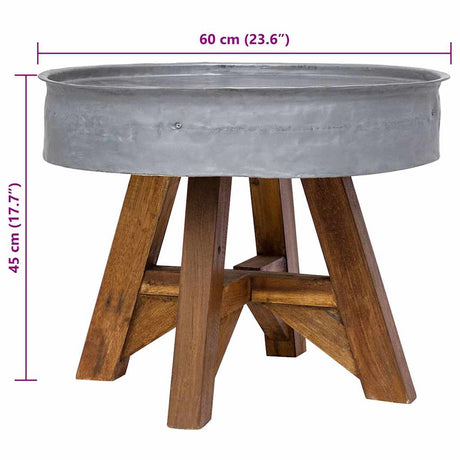 Coffee Table Mixed Recycled Wood 60X45 Cm