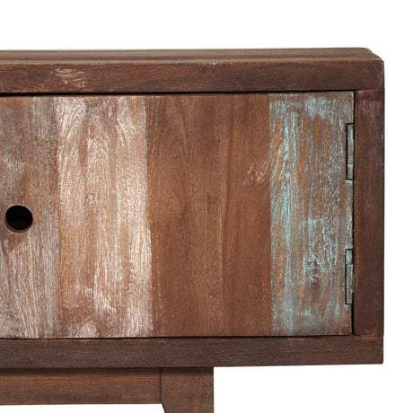 Tv Cabinet Solid Acacia Wood Vintage 118X30X40 Cm