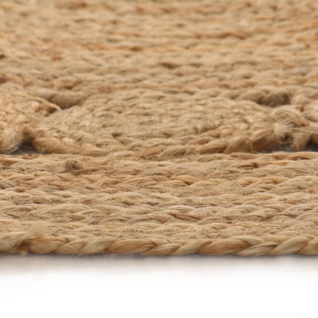 Area Rug Braided Design Jute Round
