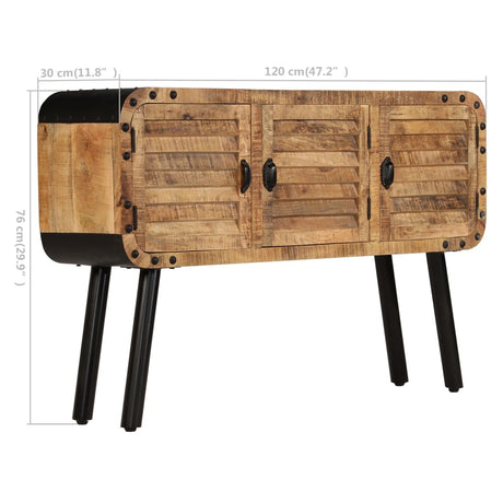 Sideboard Solid Mango Wood 120X30X76 Cm