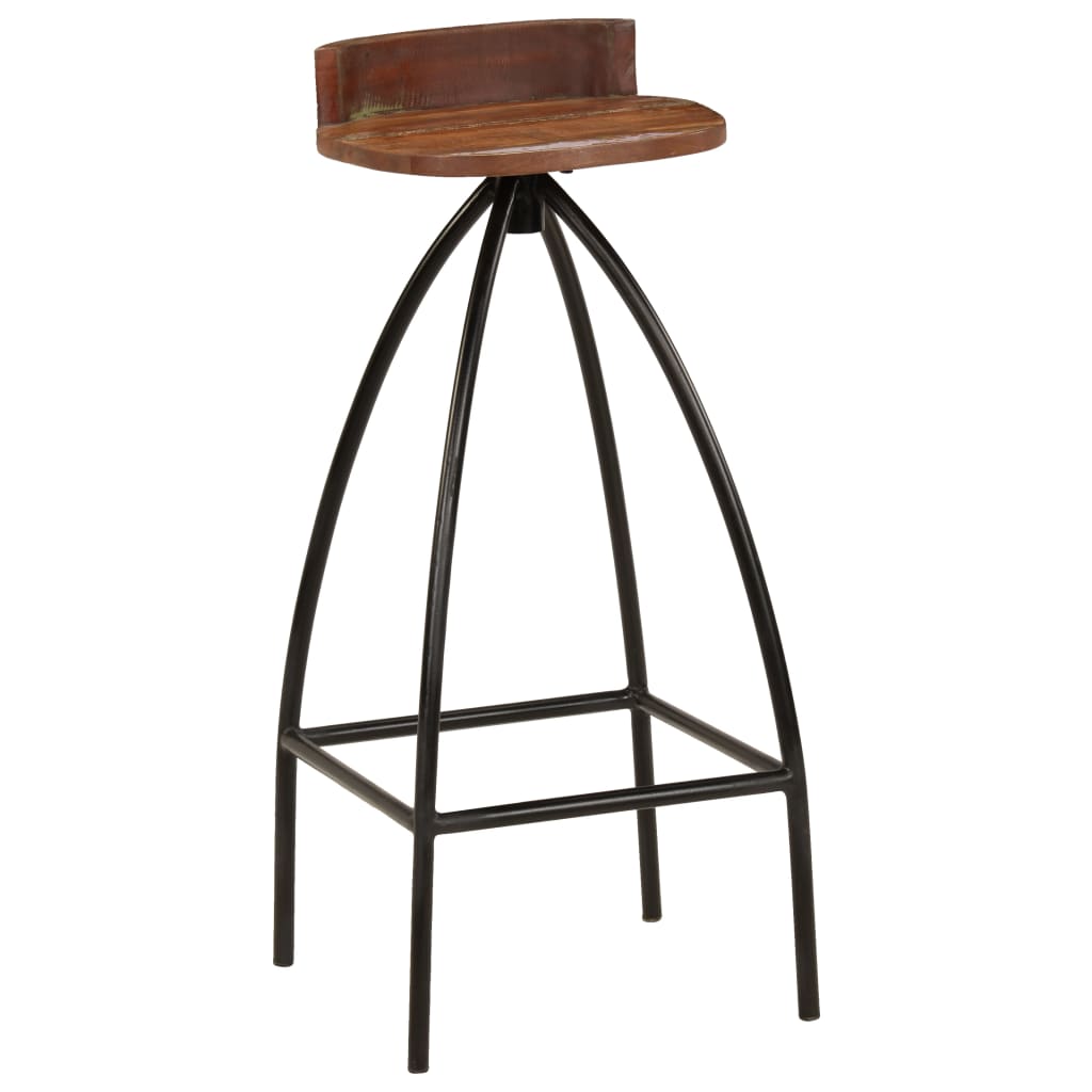 Bar Chairs 2 Pcs Solid Reclaimed Wood