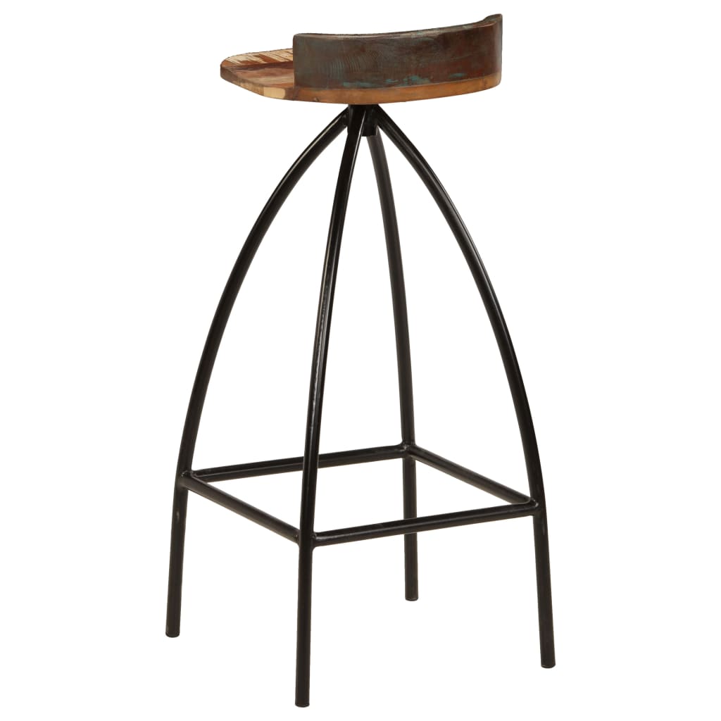 Bar Chairs 2 Pcs Solid Reclaimed Wood
