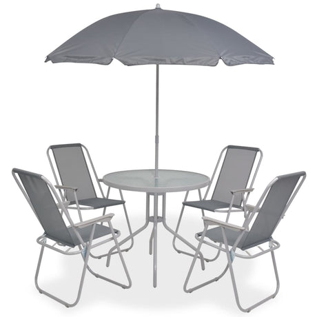 8 Piece Outdoor Dining Set Steel And Textilene