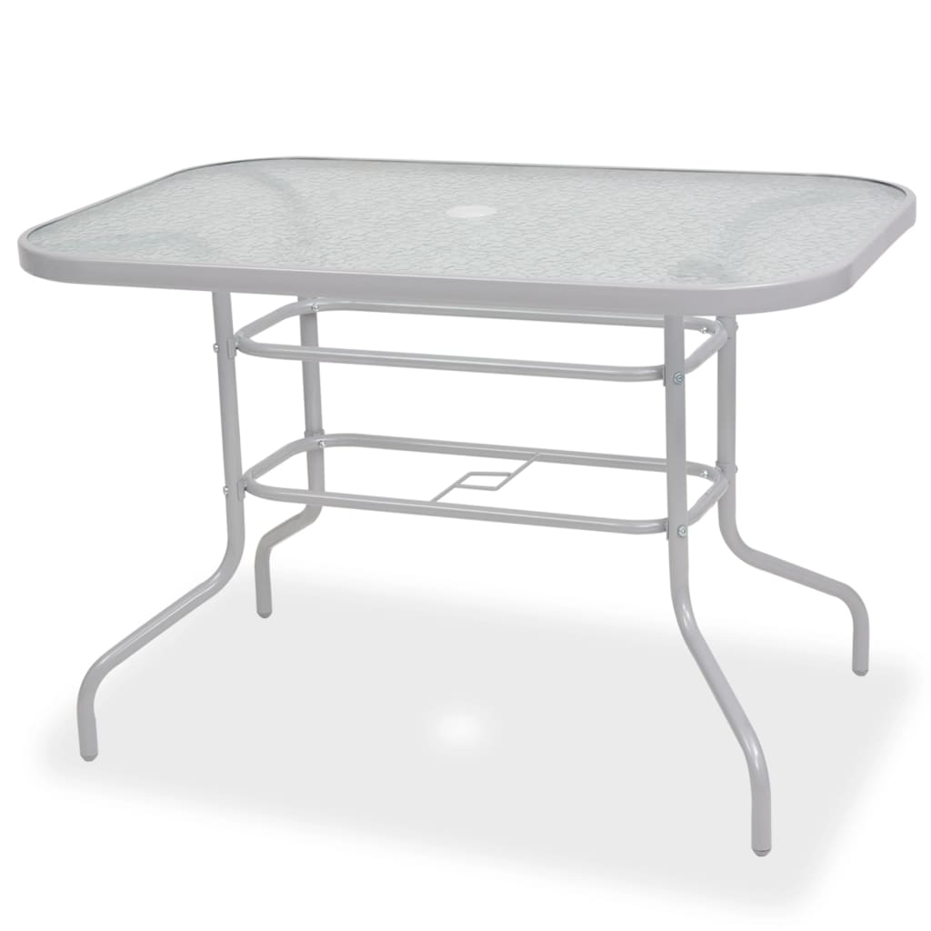 8 Piece Outdoor Dining Set Steel And Textilene