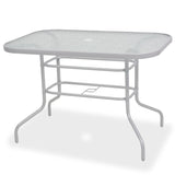 8 Piece Outdoor Dining Set Steel And Textilene