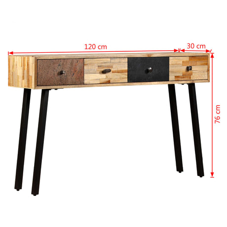Console Table Solid Reclaimed Teak 120X30X76 Cm