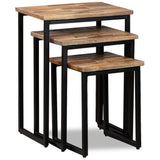 Nesting Coffee Table Set 3 Pieces Solid Reclaimed Teak