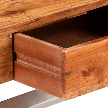 Tv Cabinet With Drawers Solid Acacia Wood 140Cm