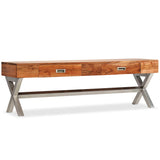 Tv Cabinet With Drawers Solid Acacia Wood 140Cm