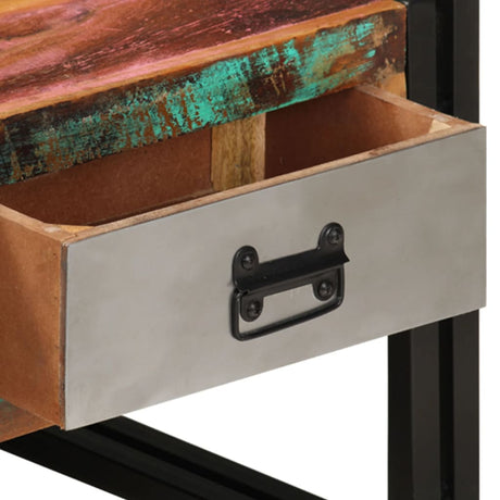 Coffee Table With 3 Drawers Solid Reclaimed Wood 100X50X35 Cm