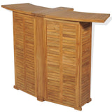 3 Piece Bistro Set With Folding Chairs Solid Teak Wood