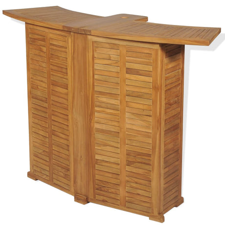 3 Piece Bistro Set With Folding Chairs Solid Teak Wood