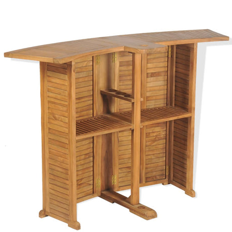 3 Piece Bistro Set With Folding Chairs Solid Teak Wood