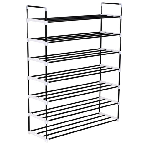 Shoe Rack With 7 Shelves Metal And Plastic