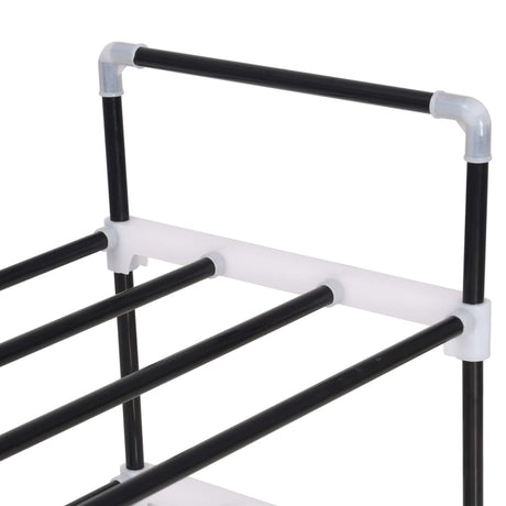 Shoe Rack With 7 Shelves Metal And Plastic