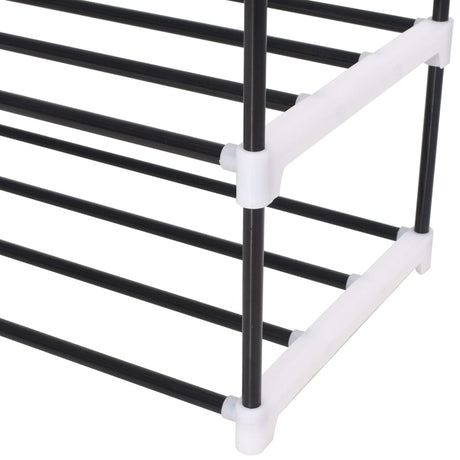 Shoe Rack With 7 Shelves Metal And Plastic