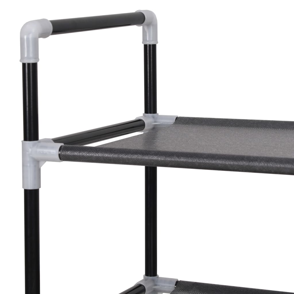 Shoe Rack With 4 Shelves Metal And Non-Woven Fabric