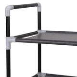 Shoe Rack With 4 Shelves Metal And Non-Woven Fabric