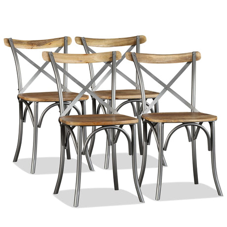 Dining Chairs 2 Pcs Solid Mango Wood