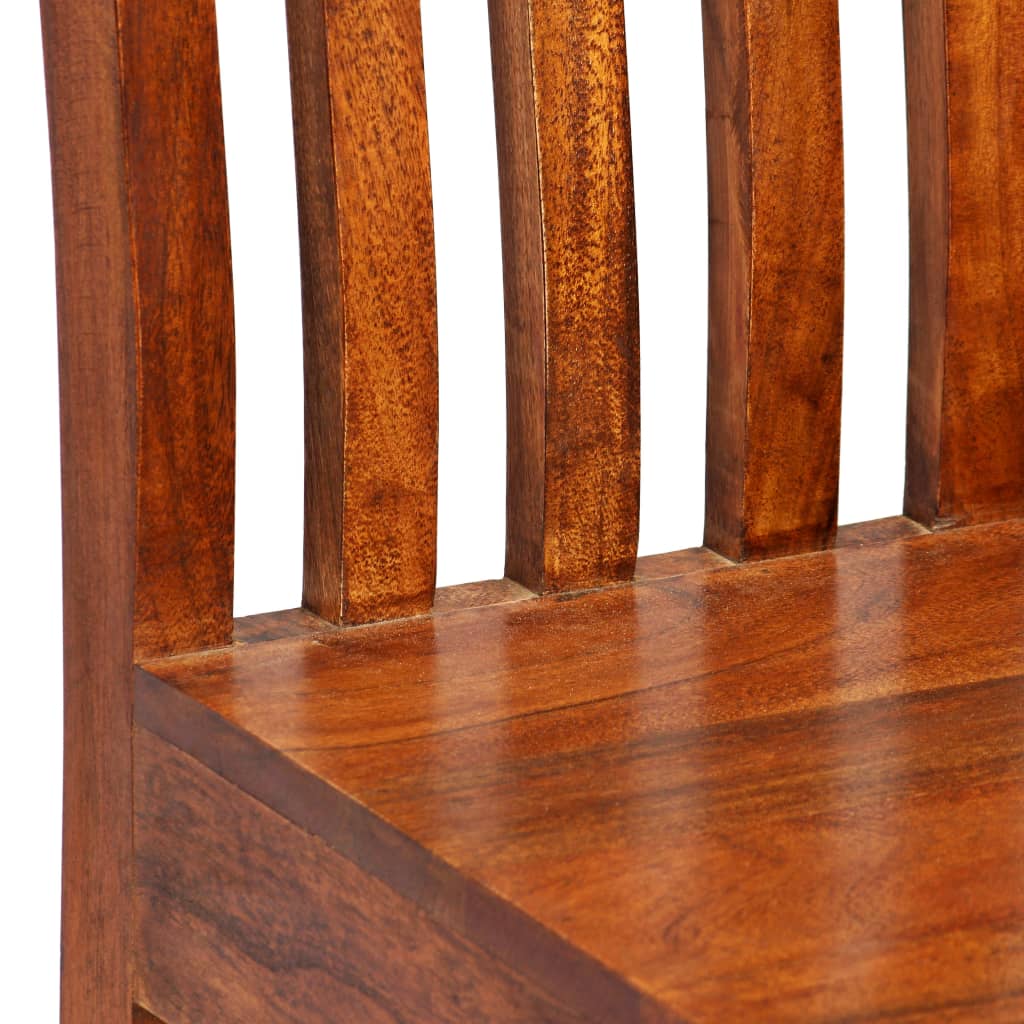 Dining Chairs 2 Pcs Solid Wood With Honey Finish Modern