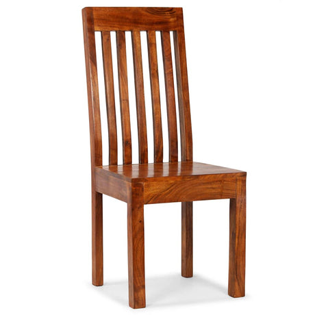 Dining Chairs 2 Pcs Solid Wood With Honey Finish Modern