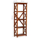 Bookshelf Solid Acacia Wood Honey Finish