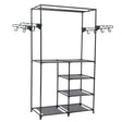 Clothes Rack Steel And Non-Woven Fabric 87X44X158 Cm Black