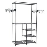 Clothes Rack Steel And Non-Woven Fabric 87X44X158 Cm Black