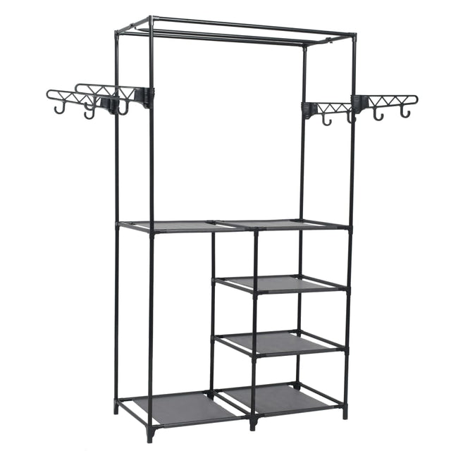 Clothes Rack Steel And Non-Woven Fabric 87X44X158 Cm Black