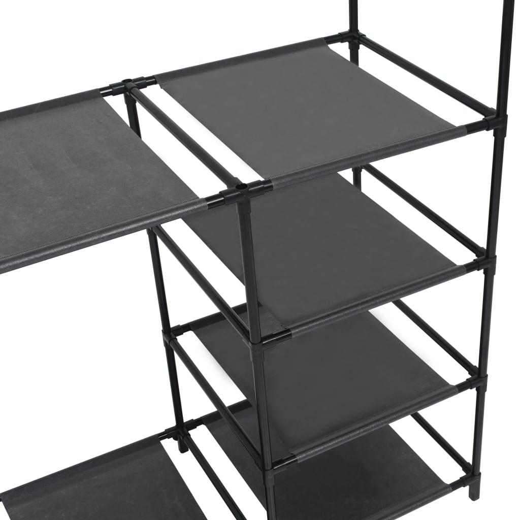 Clothes Rack Steel And Non-Woven Fabric 87X44X158 Cm Black