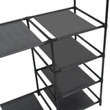 Clothes Rack Steel And Non-Woven Fabric 87X44X158 Cm Black