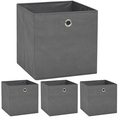 Storage Boxes 4 Pcs Non-Woven Fabric 32X32X32 Cm