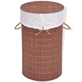 Bamboo Laundry Bin Round