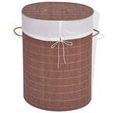 Bamboo Laundry Bin Round