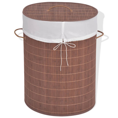 Bamboo Laundry Bin Round