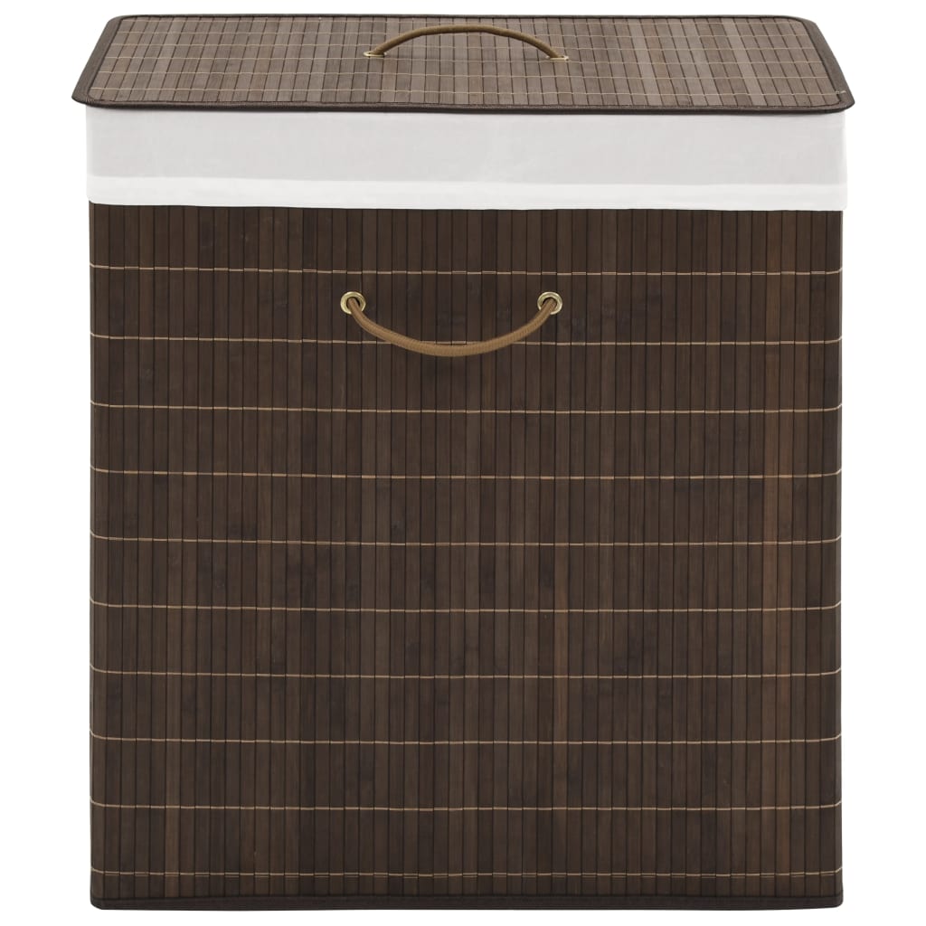 Bamboo Laundry Bin Rectangular Natural