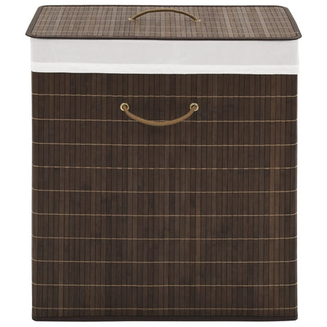 Bamboo Laundry Bin Rectangular Natural