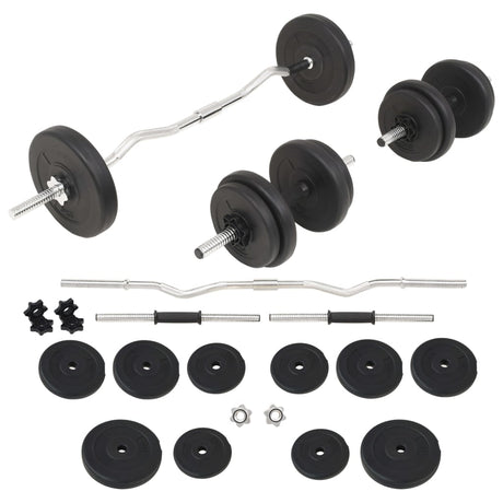 Barbell And Dumbbell With Plates