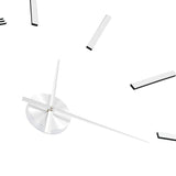 3D Wall Clock Modern Design 100 Cm Xxl Silver