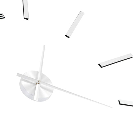 3D Wall Clock Modern Design 100 Cm Xxl Silver
