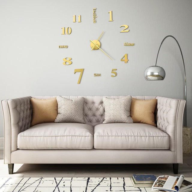 3D Wall Clock Modern Design 100 Cm Xxl