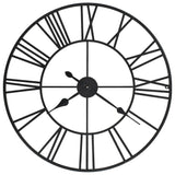 Vintage Wall Clock With Quartz Movement Metal 80 Cm Xxl