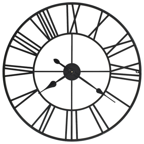 Vintage Wall Clock With Quartz Movement Metal 80 Cm Xxl