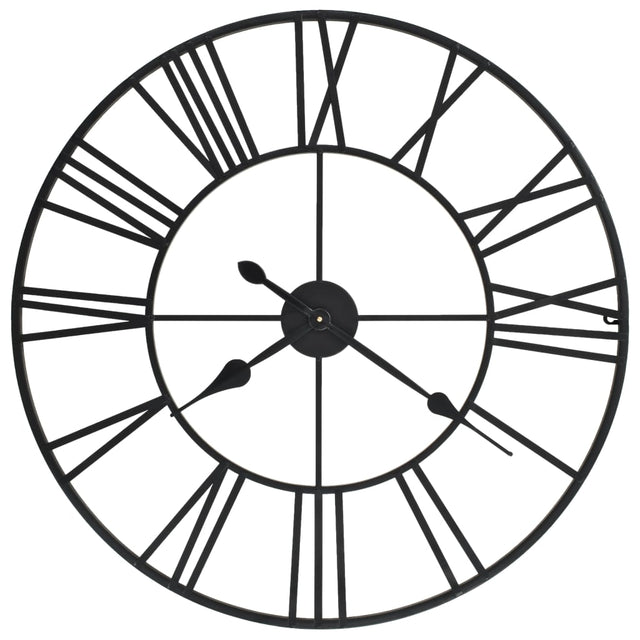 Vintage Wall Clock With Quartz Movement Metal 80 Cm Xxl