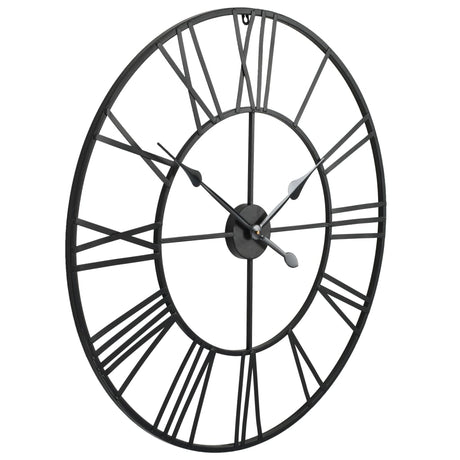 Vintage Wall Clock With Quartz Movement Metal 80 Cm Xxl